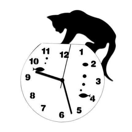 Reloj De Pared Con Estilo De Dibujos Animados Acrílico Reloj De Pared Para Niños Para Dormitorio Baño Hogar Pescado
