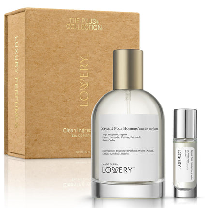 Perfume LOVERY Savant Eau De Parfum para hombre, 100 ml, vegano