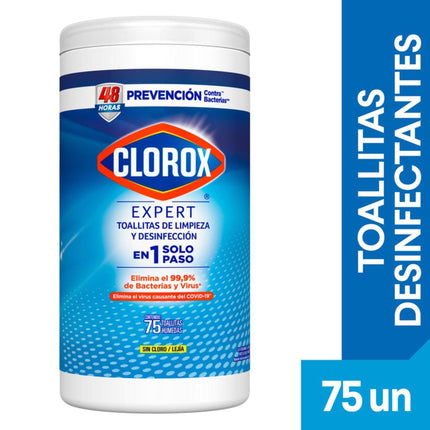 Toallitas Desinfectantes Expert Bolsa Resellable, 75 Un