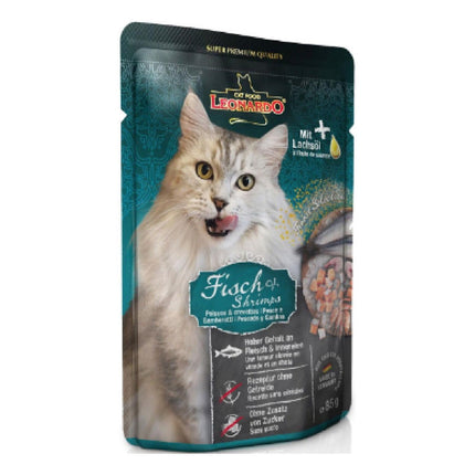 Alimento Leonardo Sabor Pescado Y Camarones - Pouch 85 G blanco 756335-1