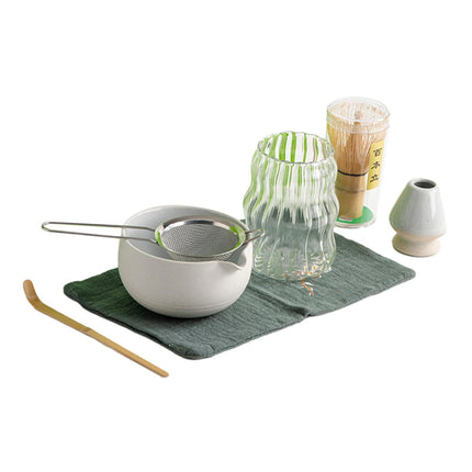 Juego De Té Matcha 7x Preparación Familiar De Matcha Juego Tradicional De Matcha El Mejor Regalo Blanco