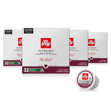 Cápsulas de café illy K Cup Intenso Dark Roast 100% Arábica 32x4