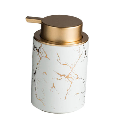 Dispensador De Jabón De Botella Con Bomba De Cerámica Para Oficina, Cocina, Lavavajillas, Jabón, Textura De Mármol, Blanco