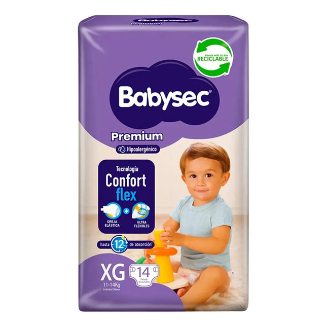 Pañales de Bebé Babysec Premium XG
