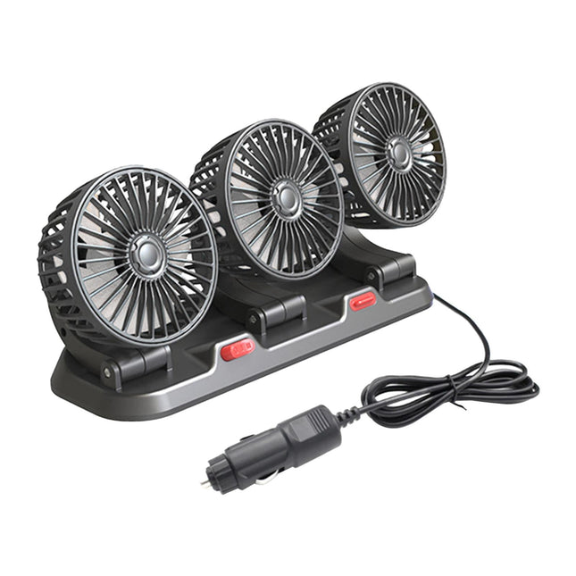 Ventilador De Refrigeración Para Coche, Cabezal Triple Para Camión, SUV, Ventilador De Circulación De Aire Eólico De Dos Velocidades, 5v, 12w