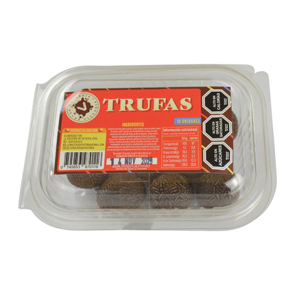 Trufas con chocolate y manjar