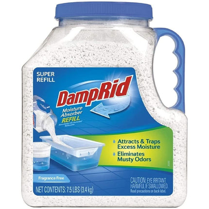Absorbedor de humedad DampRid Mega, recipiente de recarga de 3,4 kg, sin fragancia