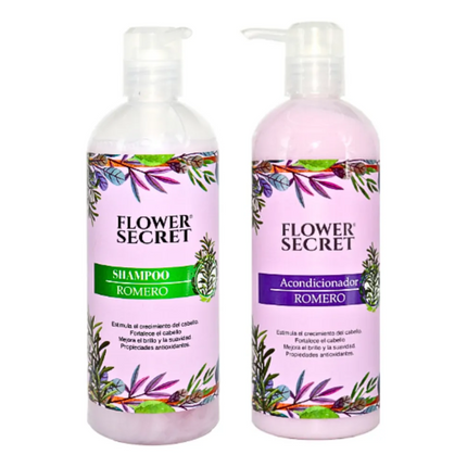Pack Shampoo Y Acondicionador De Romero 500ml Flower Secret