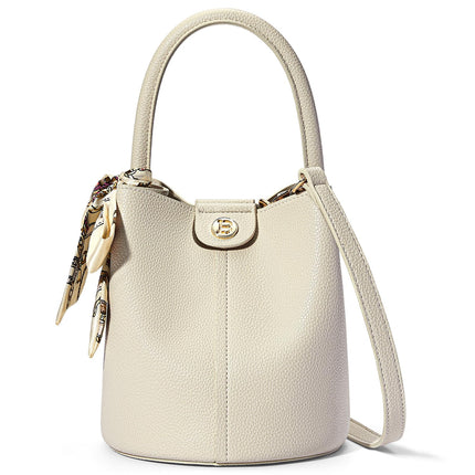 Bandolera BOSTANTEN, tamaño pequeño, de piel vegana, color beige