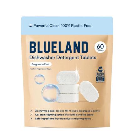 Detergente Lavavajillas Blueland 60 Unidades Sin Plástico