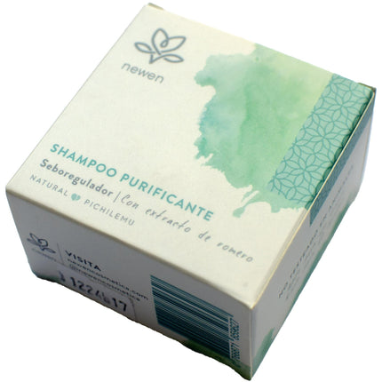 Shampoo Solido Purificante Con Extracto De Romero Newen