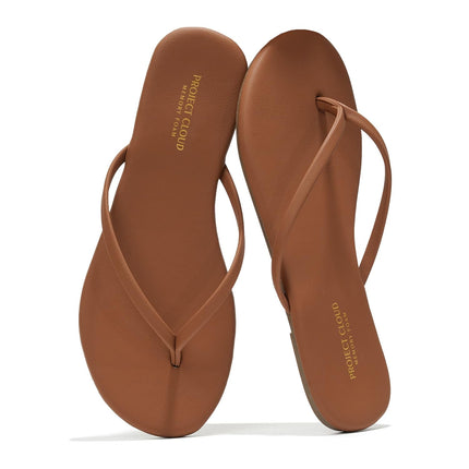 Sandalias tipo flip flop Project Cloud de cuero vegano con plantilla de espuma viscoelástica