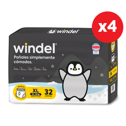 Windel Pants XL – 128 unidades (Manga x4)