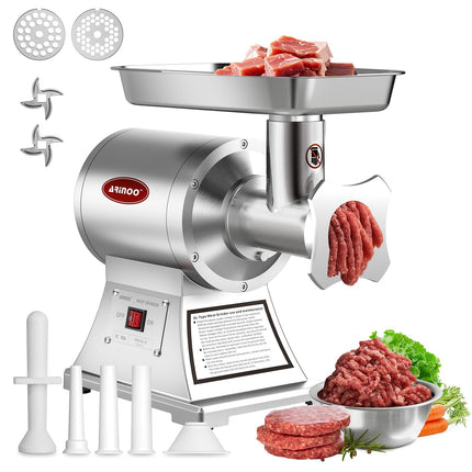 Picadora de carne ARINOO #12 0,9 HP de acero inoxidable 110 V