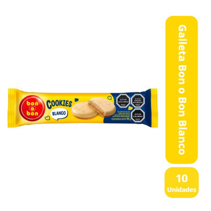 Pack 10 Galleta Bon O Bon Blanco 95 Gr