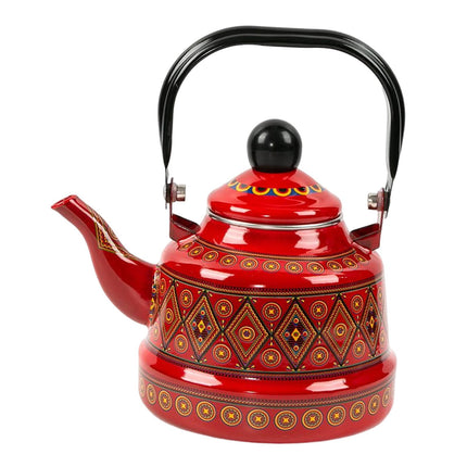 Tetera De Té Esmaltada De 2,5 L, Utensilios De Cocina Portátiles Para Acampar Al Aire Libre, Hogar, Rojo A