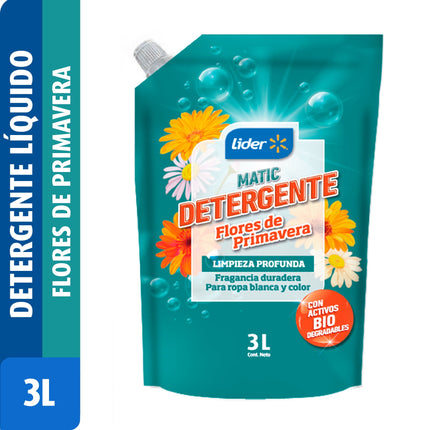 Detergente Líquido Flores de Primavera Doypack, 3 L