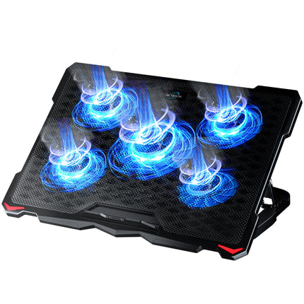 Almohadilla de refrigeración para portátil AICHESON S035 con 5 ventiladores para portátil de 17,3"
