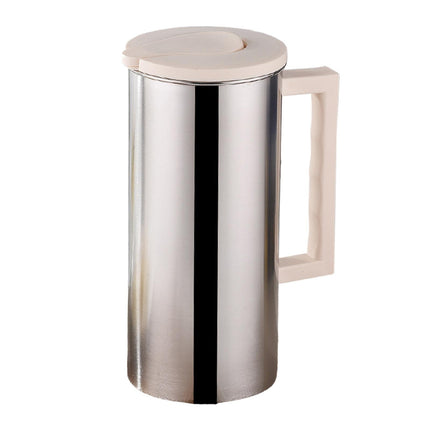 Hervidor De Agua Fría De 1,6 L Y Jarra De Agua De Metal Con Tapa Para Restaurante, Hotel, Hogar, Beige