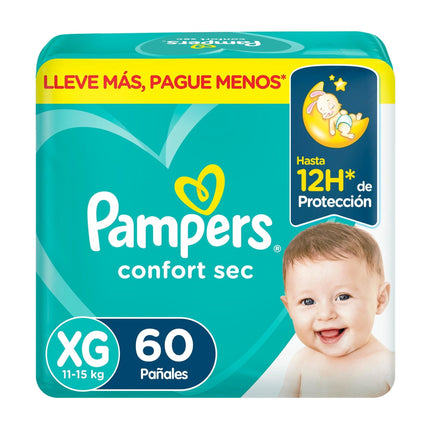 Pañales Pampers Desechables Confort Sec XG
