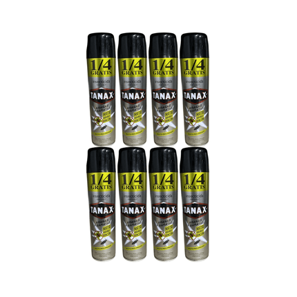 Pack 8 Insecticida Tanax en Aerosol 220cc Elimin arañas y Cucarachas
