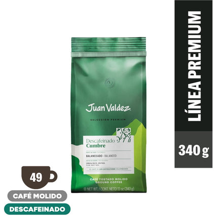 Café Molido Juan Valdez Cumbre Descafeinado 340 g