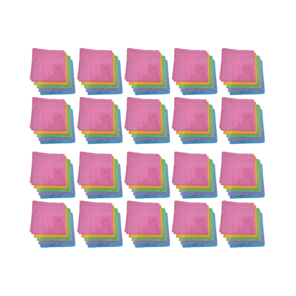 Pack 100 Paños Microfibra 38x38 Ultra Absorbente