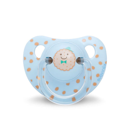 Chupete Galleta Celeste tetina anatomica +6 meses