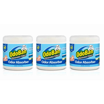 Absorbedor de olores OdoBan Fresh Linen 398 g, paquete de 3
