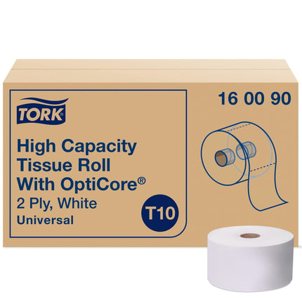 Papel higiénico Tork OptiCore® T10 de tamaño mediano, 2 capas, 12 x 2000 hojas