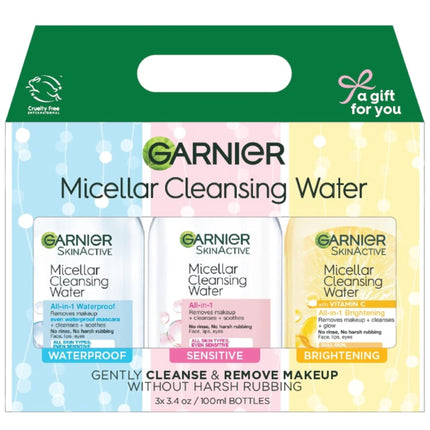 Set de regalo para cuidado de la piel Garnier SkinActive Agua Micelar 3x100 ml