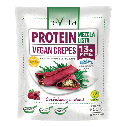 Crepes Vegano Proteico 500 Grs.  Mezcla Lista (solo Agua)