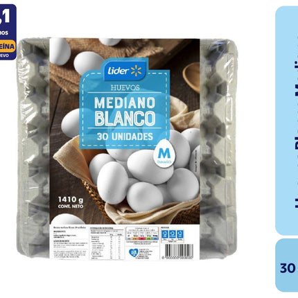 Huevos Tradicionales Mediano Blanco, 30 Un - | Apishop