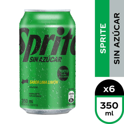 Bebida Lima Limón Sin Azúcar Lata, 6 Un