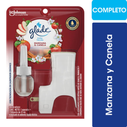 Desodorante Ambiental Eléctrico Kit Aceite Natural Manzana Canela  Blister, 21 ml