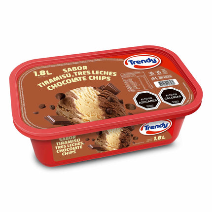 Cassata Tiramisu/3Leches/Chocolate Chips, 1.8 L - Trendy | Apishop