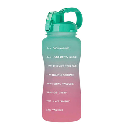 Botella De Agua Motivacional De 2,2 L Con Marcador De Tiempo Jarras Deportivas Grandes Con Pajita A