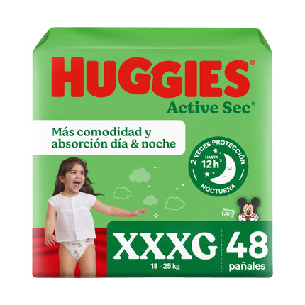 Pañales Huggies Active Sec XXXG