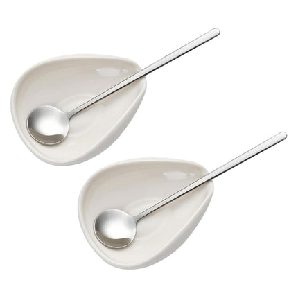 Bandejas De Café Individuales Con Cucharas Tazas Dosificadoras De Granos De Café Para Café En Casa 2 Tazones 2 Cucharas