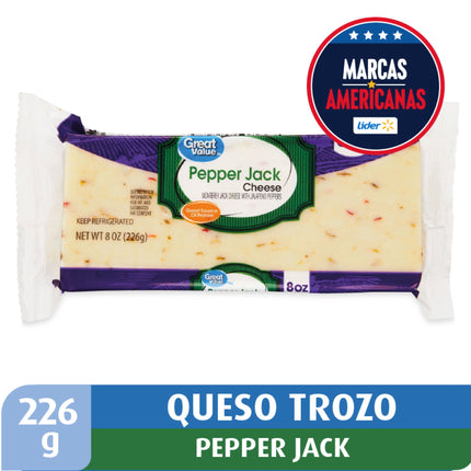 Queso Pepper Jack Trozo Coctel, 226 g