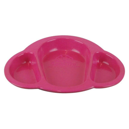 Plato de Cáscara de Arroz para Bebés con 3 Compartimentos – Color Rosado
