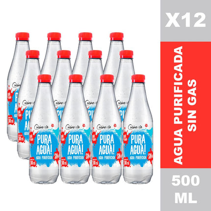 Caja 12 un. Agua Purificada Cuisine & Co Sin Gas 500 ml