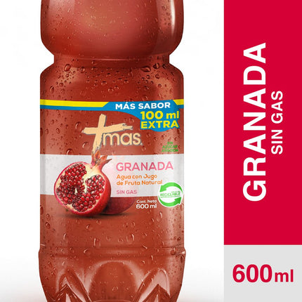 Agua Saborizada Mas Granada Sin Gas 600 ml