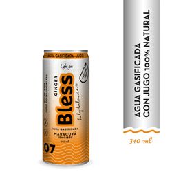 Agua Gasificada Ginger Bless 07 Maracuyá y Jengibre 310 ml