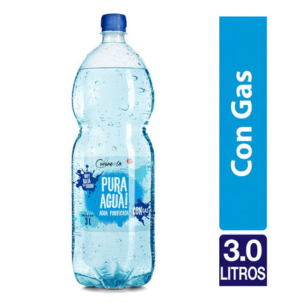 Agua Purificada Cuisine & Co Gasificada 3 L