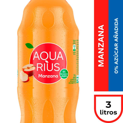 Agua Saborizada Aquarius Manzana 3 L
