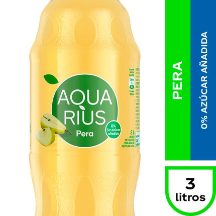 Agua Saborizada Aquarius Pera 3 L