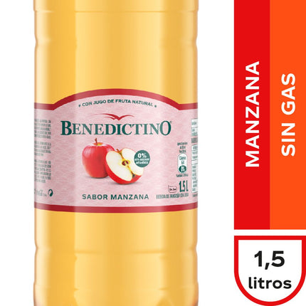 Agua Saborizada Benedictino Manzana 1.5 L