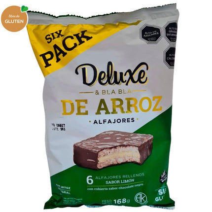 Alfajor de Arroz Deluxe & Bla Bla Limón 168 g 6 un.