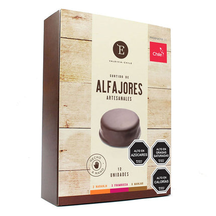 Alfajores Artesanales Entrelagos Surtido 510 g 12 un.